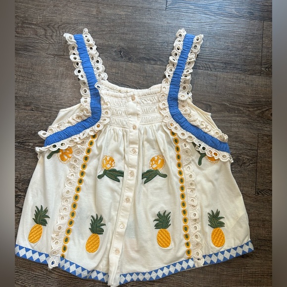 Anthropologie Seen Worn Kept Pineapple
Ruffled Tank Xs - Picture 6 of 16